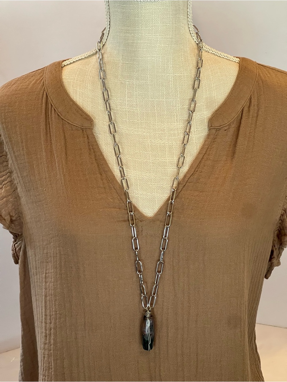 Ocean Jasper Pendant Statement Necklace